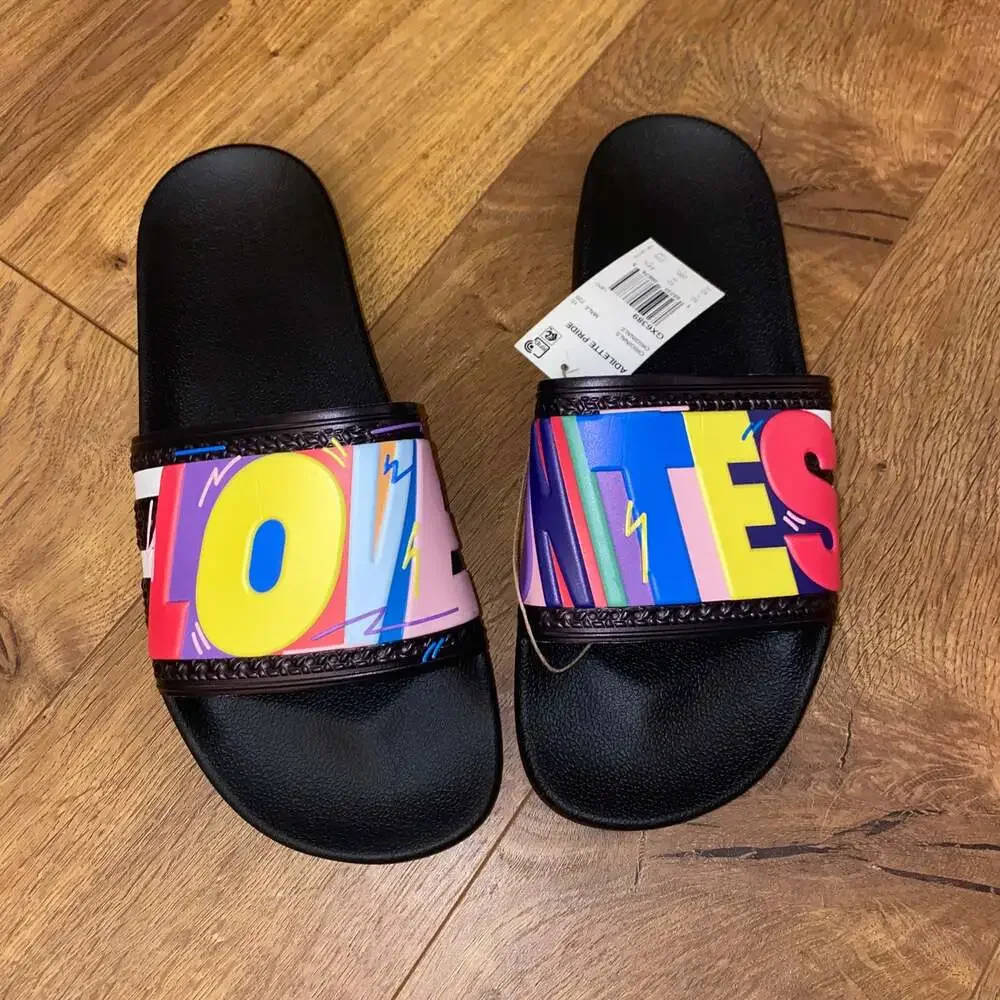 ADIDAS X KRIS ANDREW SMALL Pride Adilette‎ Pride Slide Sandals Size 10